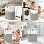 Woven Laundry Basket for Clothes, 100L Large Rectangle Laundry Hampers with Beads Tassel, Nursery Storage Basket for Toys, Tall Dirty Clothes Hamper for Bedroom Aesthetic, Laundry Room Organization - Image 5