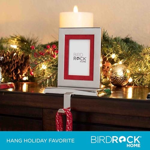 BIRDROCK HOME Photo Frame Stocking Holder - 1pk - Holiday Greetings Mantle Fireplace Topper - Decorative Christmas Stocking Holder - Stainless Steel - Image 6