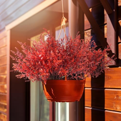 RECUTMS Artificial Fall Flowers Lavender Fake Burgundy Plants Gothic 36Pcs - Image 4