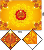 Hafangry Diwali Tablecloth Indian Diwali Decorations for Home Festival of Lights Deepavali Party Supply Kitchen Dining Room Decor (60" x 84") (Pack of 2) - Image 3