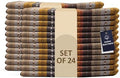 LFH Home Cotton Rich Cloth Salsa Napkin Set of 24 Washable Soft Durable Striped Table Napkins for Dining Wedding, Daily Use Reusable Eco-Friendly Napkins for Elegant Table Settings(18x18)- Brown by LFHHomePrivateLimited