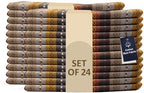 LFH Home Cotton Rich Cloth Salsa Napkin Set of 24 Washable Soft Durable Striped Table Napkins for Dining Wedding, Daily Use Reusable Eco-Friendly Napkins for Elegant Table Settings(18x18)- Brown by LFHHomePrivateLimited