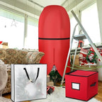 SATINIOR 6 Pcs Christmas Tree Storage Bag Set, Ornament Box, Red, 5 ft - Image 6