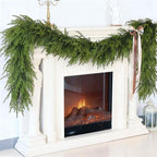 Artificial Christmas Garland, Faux Norfolk Pine for Mantle Decor(9FT 2PCS) - Image 2