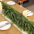 Lifelike Touch Artificial Christmas Cedar Garland for Mantle (6FT 1PCS) - Image 4