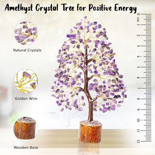 Crocon® Amethyst Crystal Tree of Life Spiritual Gemstone 10-12 inch - Image 4