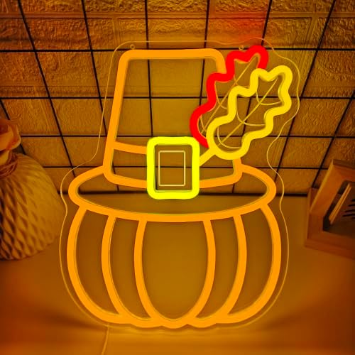 Pilgrim Hat Thanksgiving Neon Sign for Thanksgiving Hat LED Light up signs - Image 2