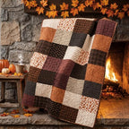 50''x66'' Fall Pumpkin Quilted Throw Blanket Autumn Patchwork by Unknown