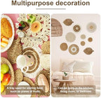 PoDhey 10 Pcs Boho Wall Basket Decor, Rattan Wicker Boho Wall Decor, Hanging Woven Basket Wall Decor, Round Handmade Wall Art for Living Room Bedroom Display Table Settings Home Christmas Decoration - Image 4