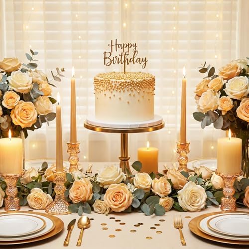 Sieral 24 Pcs Gold Taper Candle Holders 4'' Tall Candlestick Glass Holders Bulk Crystal Decorative Stand Wedding Stick Holder for Anniversary Party Dining Table Festival Decor - Image 4