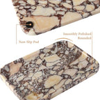 Karibiber Calacatta Marble Vanity Trays, Marble Bathroom Tray Countertop, Luxury Decorative Dresser Organizer, Purple&White Natural Stone Serving Tray for Kitchen, Perfume, Jewelry Holder Storage - Image 5