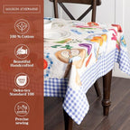 Maison d' Hermine Table Cloth Rectangle Table Reusable 100% Cotton 70"x120" - Image 2