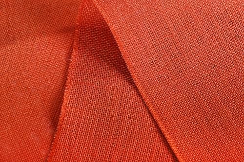 MDS® Pack of 25 Natural Burlap Table Runner, 12 x 108 Inch, Jute Rustic Farmhouse Boho Table Decor for Wedding Reception, Dining Table, Bridal Shower, Baby Shower & Party Decorations - Orange - Image 6