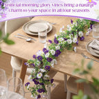 6 Pcs 6 ft Artificial Morning Glory Flower Vine Garland Decor - Image 3