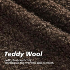 Foindtower Decorative Fuzzy Faux Fur Throw Pillow Covers 24x24 Dark Brown - Image 2