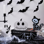 4PCS Halloween Decorations Indoor, Halloween Tiered Tray Decor Table Sign, Halloween Wooden Signs Ghost Bat Pumpkin Cat Blocks Signs, Table Decor Halloween Party Decorations for Mantle Home Shelf - Image 6