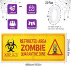 7x16FT Horror Zombies Halloween Garage Door Banner Halloween Zombies Garage Door Cover Decoration for Hallowen Decoration - Image 4