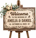 Personalized Country Garden Wedding Welcome Sign - Custom 3D Wood Ceremony Entrance & Reception Board for Rustic Barn, Estate or Backyard Venue - Multiple Sizes by AydansUniqueFinds