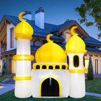 Gemscream 5.9FT Ramadan Inflatable Outdoor Decorations Moon Eid Mubarak Inflatables Blow up Muslim Holy Celebration Decor with LED Lights Muslim Islamic Blow up for Holidays Yard(Classic) by Gemscream