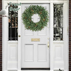 26 Inch Large Eucalyptus Olive Wreaths for Front Door with Olives - Image 5