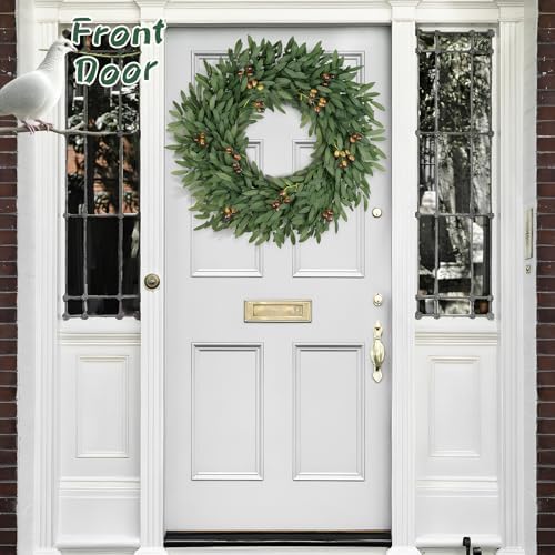 26 Inch Large Eucalyptus Olive Wreaths for Front Door with Olives - Image 5
