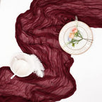 12 Pack Burgundy Cheesecloth Table Runner 23 x 120 Inch 10Ft - Image 6