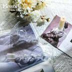 Hewory Glass Candlestick Holders Set: 3PCS Clear Taper Candle Holders Bulk - Image 3