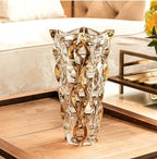 Hand Painted Gold Vase 11" Tall,Flower Vase Decor for Home Dining Table Living Room,Office Wedding Holiday Party,Handmade Decorative Flower Vase. - Image 6