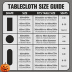 Rectangle Halloween Tablecloth 60x120 Inch, Dots Bow Pumpkin Spider Web Bat Table Cloth, Waterproof Wrinkle Resistant Table Cover for Halloween Decorations Decor - Image 7