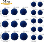 Velvet Christmas Ornaments Set 38Pcs Flocked Shatterproof Christmas Ornaments for Christmas Tree Decorations Xmas Decorative Hanging Christmas Ball Ornaments for Holiday Home Decor - Image 2