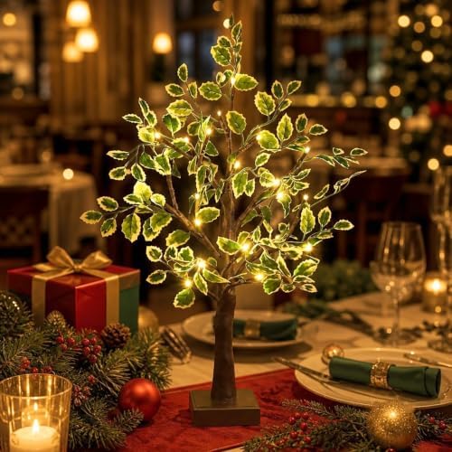 Lighted Trees for Indoor Decor, Twinkling Tabletop Lamp Spring (1, Brown) - Image 7