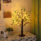 2FT Lighted Birch Tree with Green Leaves - Image 6