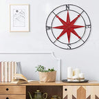 aboxoo Round Metal Compass Decorative Compass Metal Wall Art Hanging Wall Sculpture 22.8 Inch Diameter Farmhouse Decor Indoor or Outdoor Sign - Image 4