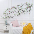 118in Artificial Magnolia Orchid Flowers Garland Hang Vine(Blue) - Image 3