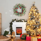 Sggvecsy 22 Inch Artificial Christmas Wreath for Front Door Xmas Red Berry Wreath with Pine Needles Pine Cones Eucalyptus Leaves Christmas Decorations for Winter Wall Outdoor Home Holiday Xmas Decor - Image 4