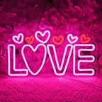 SYLHOME Led Neon Light Sign Love Heart Bedroom Valentines Day Decor Gift - Image 4