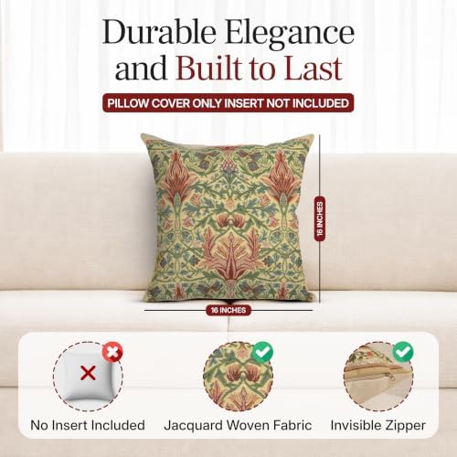 William Morris Snakeshead Tapestry Throw Pillow Cover 16 x 16 in - Image 2