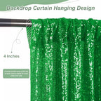 Green Sequin Backdrop Curtains,6 Panels 2FTx8FT Christmas Photo Backdrop - Image 4