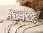Long Lumbar Pillow Cushion Cover 14x36, Double Sided Modern Geometric High-Density Jacquard Polyester Pillow Cover for Sofa, Bed, Bench, Bedroom, Living Room (Brown) - Image 2