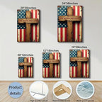 Ship Next Day – Framed American Flag Canvas Art, Patriotic Wall Decoration, Christian Home Decor, Independence Day Gifts, Stars and Stripes Painting, Made in USA - Image 6