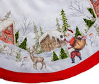 Kurt Adler Velvet Beaded Embroidered Tree Skirt - Image 3