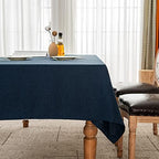 BALCONY & FALCON Rectangle Table Cloth Waterproof Dark Blue 57"x118" by BALCONYFALCON