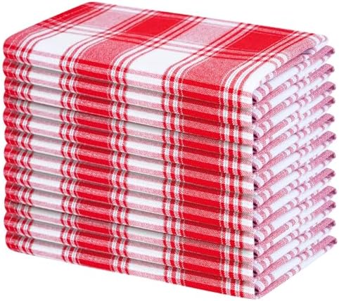Blue Needles Gingham Buffalo Plaid Cotton Dinner Napkins Set of 12-18"x18" by BlueNeedles