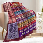 Mom Birthday Best Mom Ever Throw Blanket Gifts from Daughter Son,Presents for Moms,Gift for Mother,to My Mom's Blankets Mothers Day Decoration for Women Wife, Valentines Decor, 60x80 Inch - Image 3