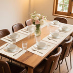 Maxpearl Faux Leather Placemats Set of 8, Easy to Clean, Beige - Image 2
