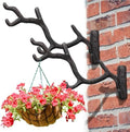 Blulu 2 Pcs Cast Iron Plant Hanger Wall Bracket Tree Branch, Rust Brown by Blulu