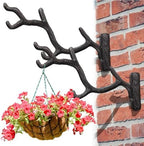 Blulu 2 Pcs Cast Iron Plant Hanger Wall Bracket Tree Branch, Rust Brown by Blulu