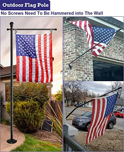 10FT Garden Flag Stand Pole for 3x5 Flags with Hard Ground Base - Image 3