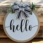 Classroom welcome sign Teacher door sign Gift for Teacher (UV64-Hello two layer, 18'' Width) - Image 3