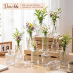 Dandat 24 Pieces Small Clear Vase Bulk 12 Style Decorative Bud Vase - Image 5
